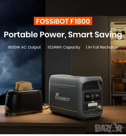 Fossibot F1800 Portable Power Station - преносима зарядна станция, снимка 2 - Друга електроника - 54800678