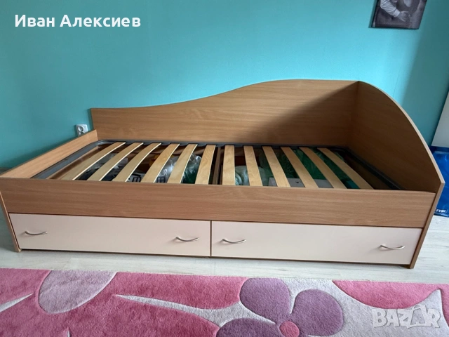 Стилно легло - по поръчка е правено (с подматрачна рамка), снимка 2 - Спални и легла - 54405751
