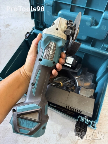 Makita DGA 511 2x5Ah безчетков ъглошлайф, снимка 5 - Ъглошлайфи - 55361227