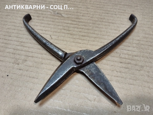 Стара Кована Ножица За Рязане На Ламарина. / НОМЕР 1758., снимка 3 - Антикварни и старинни предмети - 53991351