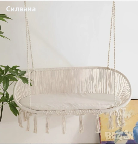 Двойна градинска люлка , снимка 2 - Градински мебели, декорация  - 54245261