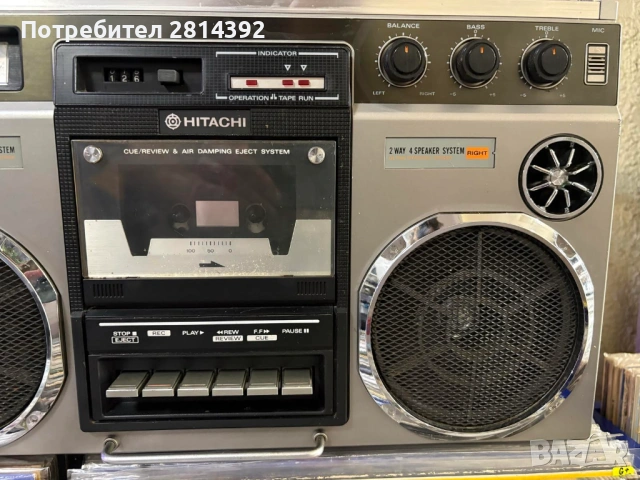 Касетофон HITACHI TRK-8155E Lamborghini Boombox Японска легенда Корекомска класика, снимка 5 - Радиокасетофони, транзистори - 54793630