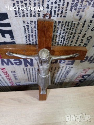 Старо разпятие/ кръст за стена, снимка 7 - Антикварни и старинни предмети - 54183600