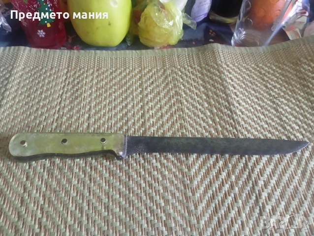 Стар нож с дръжка от плексиглас, снимка 6 - Ножове - 54342721