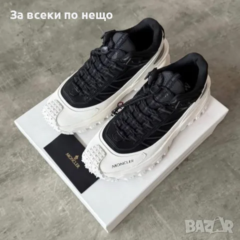 Moncler "Black/White" Унисекс👟Мъжки Маратонки👟Дамски Спортни Обувки Код ch69, снимка 4 - Маратонки - 55482093