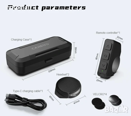 Bluetooth мото слушалки за каска, снимка 2 - Аксесоари и консумативи - 54015562