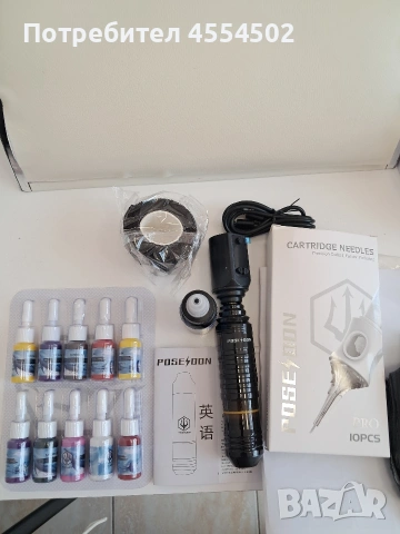 Татуировъчен комплект POSEIDON безжичен, снимка 3 - Козметични уреди - 54054361