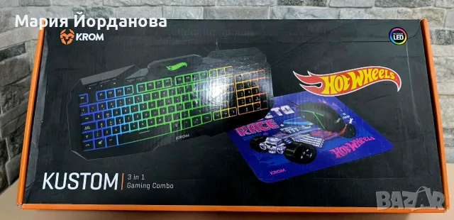 комплект клавиатура+мишка+маус пад Krom Kustom 3 в 1 Gaming Combo RGB