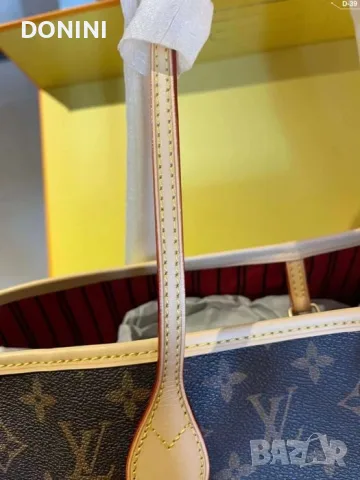 Дамска чанта Louis Vuitton Neverfull, кожа, снимка 7 - Чанти - 55464328