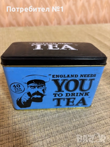 Колекционерска метална кутия за чай на New English Teas
