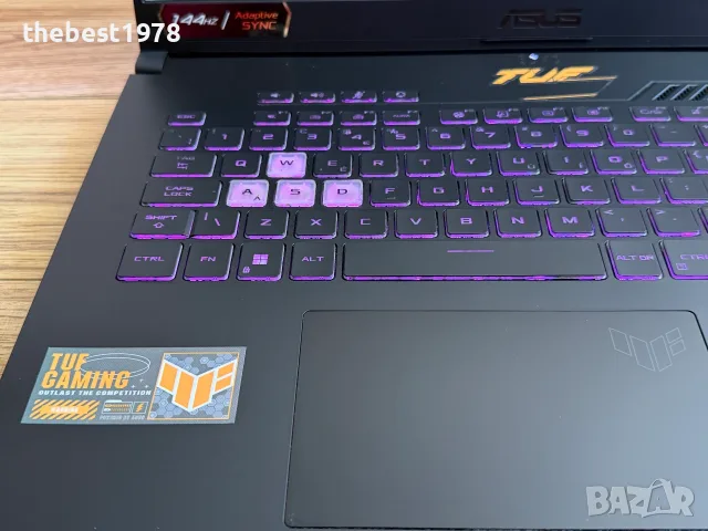 17.3 144Hz Asus TUF Dash`Core i7-12700H/Nvidia RTX 3070/16GB DDR5/512GB SSD/Full HD IPS, снимка 2 - Лаптопи за игри - 55618692