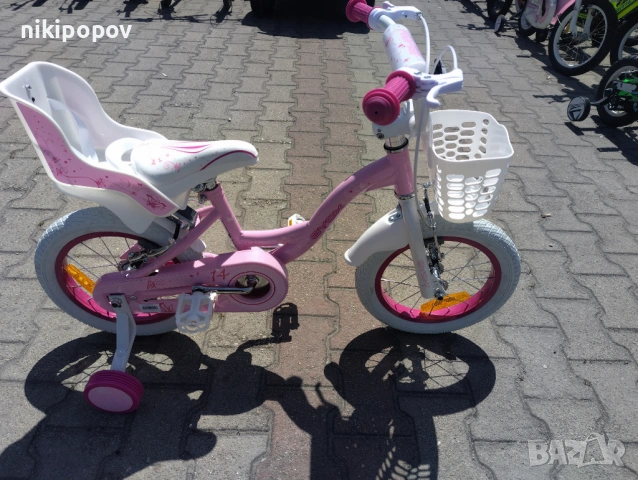 X Детски велосипед 14" FLOWER pinky, снимка 2 - Велосипеди - 54395013