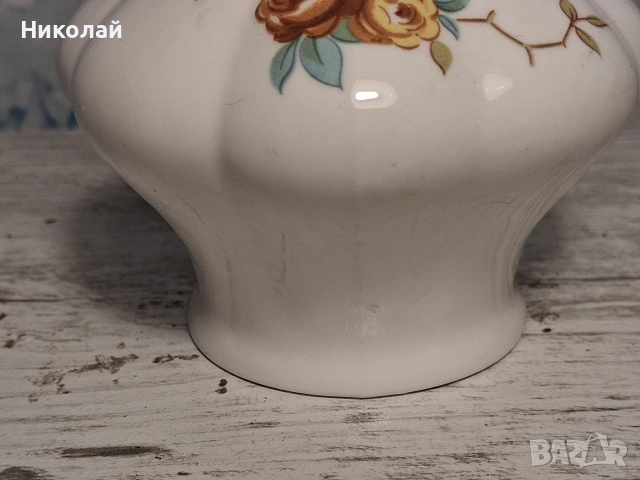 Стар Български Костен Порцелан Коста Йорданов Видин Малка Вазичка , снимка 5 - Антикварни и старинни предмети - 54989380