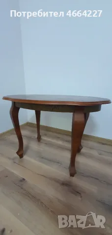 Стилна ретро холна маса с интарзия - 88×52×50 см, снимка 3 - Маси - 55351444