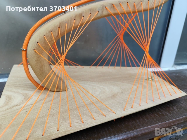Настолна лампа от масивно дърво, снимка 2 - Настолни лампи - 54814981