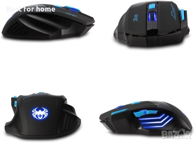 Безжична оптична геймърска мишка Lychee, 2.4GHZ 4 DPI регулируема USB геймърска мишка с Fire Key , снимка 2 - Клавиатури и мишки - 54893081