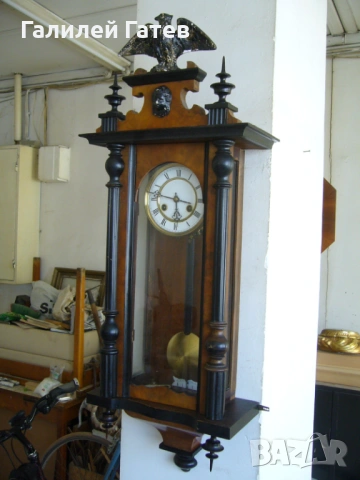 Голям Стенен Часовник - Junghans, снимка 2 - Антикварни и старинни предмети - 54612417