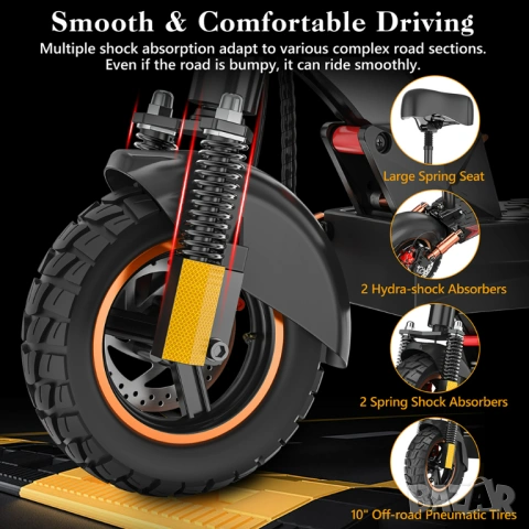 Електрически скутер/тротинетка със седалка iENYRID 800W 20AH  ​, снимка 4 - Велосипеди - 46993819