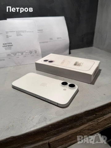 КАТО ЧИСТО НОВ Iphone 16 White + гаранция