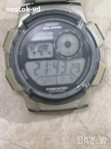 CASIO 5 ALARMS- МЪЖКИ ЧАСОВНИК РАБОТЕЩ , снимка 4 - Антикварни и старинни предмети - 55157483