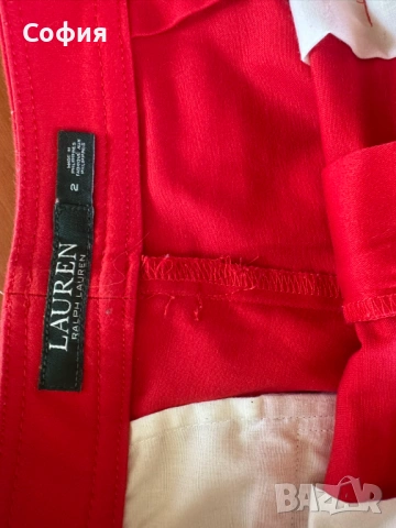 Червени къси панталонки Lauren Ralph Lauren, снимка 5 - Къси панталони и бермуди - 54798346