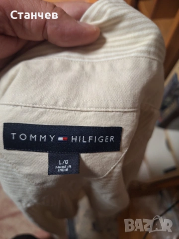 Мъжка риза Tommy Hilfiger – Размер L – Оригинална, 100% памук, снимка 2 - Ризи - 54961322