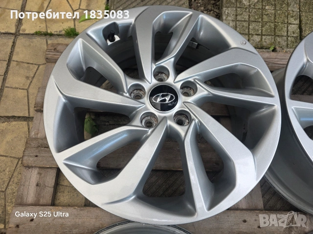 Лети джанти 17ки 5х114.3 Hyundai, снимка 4 - Гуми и джанти - 54855055
