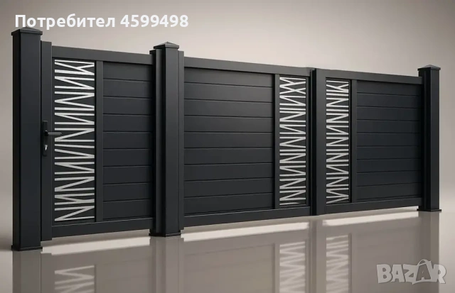 Алумииниева пешеходна порта 900х1800мм, снимка 3 - Входни врати - 54955262