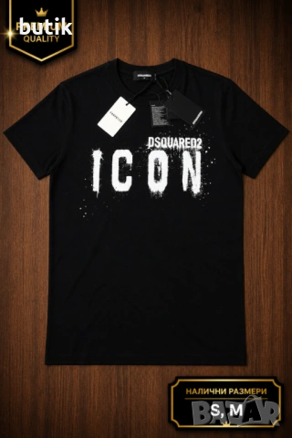 DSQUARED2 Icon черна мъжка тениска – S, M