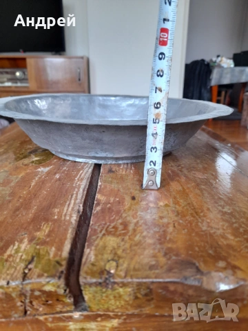 Стара медна,бакърена паница,чиния, снимка 4 - Други ценни предмети - 54282990