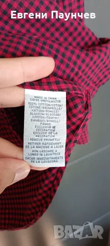 Polo Ralph Lauren мъжка риза в размер M в червен цвят каре, снимка 6 - Ризи - 55393058