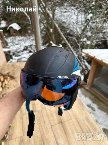 Ски каска със визьор Alpina sports CARAT LE VISOR, снимка 9 - Зимни спортове - 54410187