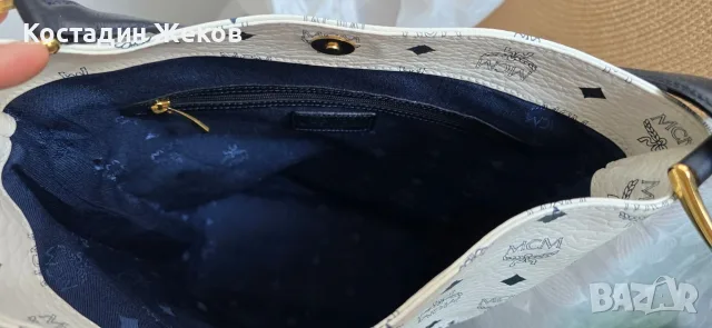 Нова. Дамска чанта тип торба (hobo/bucket bag) в емблематичния десен Visetos на луксозната немс, снимка 11 - Чанти - 55509638