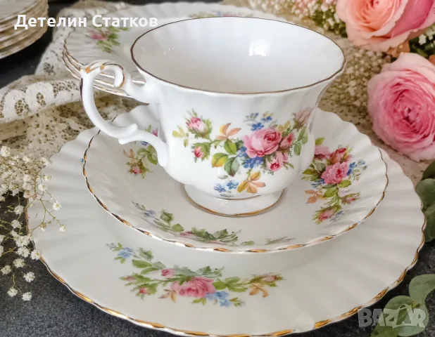 Троен сет Royal Albert "Moss Rose"