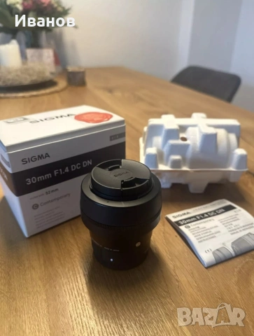 Обектив Sigma 30mm F1.4 DC DN Contemporary Sony E-Mount - Перфектно състояние