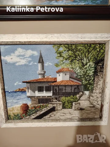 Красив гоблен,, Село Лещен''. , снимка 3 - Гоблени - 55630286