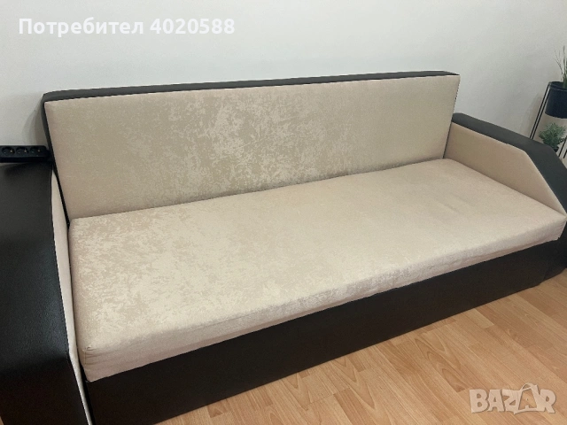 Триместен диван с функция сън, снимка 2 - Дивани и мека мебел - 54327722