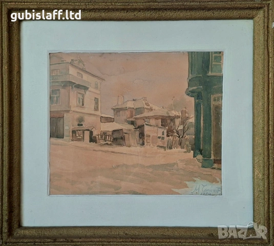 Картина, стария Бургас, 1952 г., худ. М. Чепанов (1926-2002)