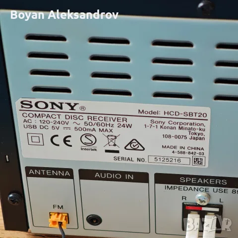 Sony CMT-SBT20 — Микро Аудиосистема с Bluetooth & NFC + оригинално дистанционно , снимка 4 - Аудиосистеми - 55415130