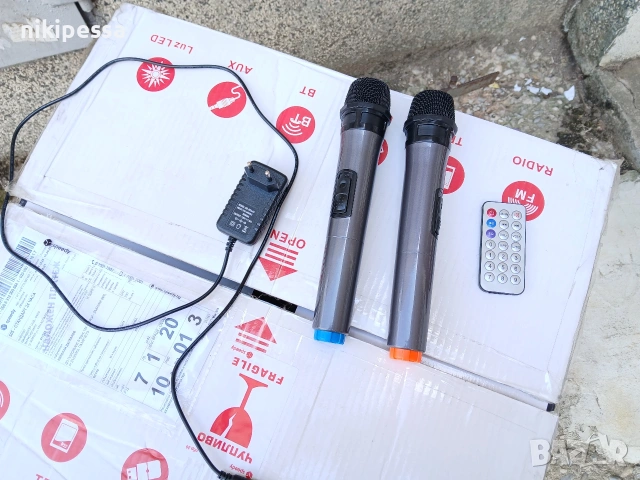 караоке колона 18 инча с 2 микрофона, снимка 4 - Тонколони - 53992019