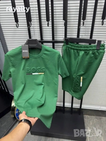 Hugo Boss Нов Зелен Мъжки Летен Екип Хюго Бос 