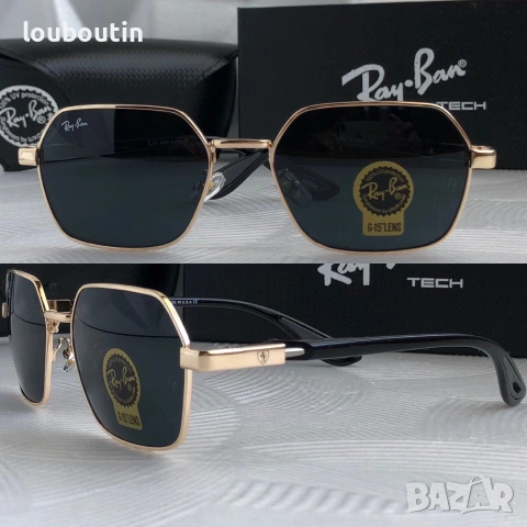 Ray Ban Ferrari  3 цвята мъжки слънчеви очила минерално стъклоло, снимка 6 - Слънчеви и диоптрични очила - 55153517