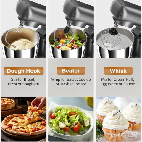 Планетарен миксер Dobbor 1500W двоен съд 2.5L + 3L, снимка 8 - Миксери - 54004401