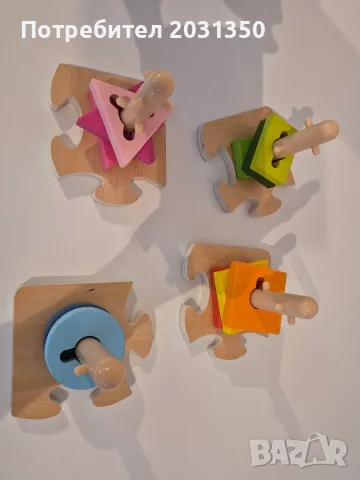 Hape играчка за сортиране на форми и цветове Early Explorer Creative Peg Puzzle от дърво за 18+, снимка 5 - Образователни игри - 55615351