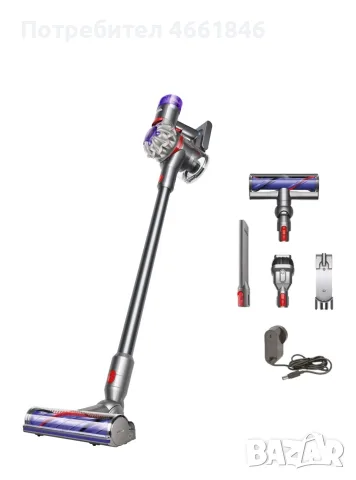 Вертикална безжична прахосмукачка Dyson V8 Advanced – Пълен комплект, с кутия (Като нова)