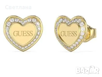 Guess обеци, нови, позлатени, със сертификат за произход