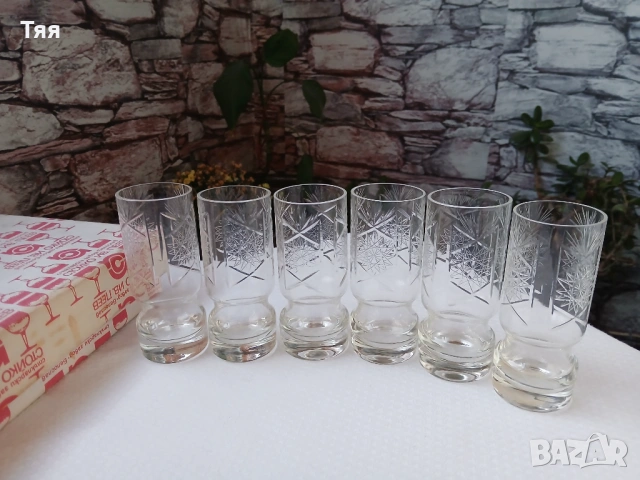 Чаши гравирано стъкло , снимка 6 - Чаши - 54496420