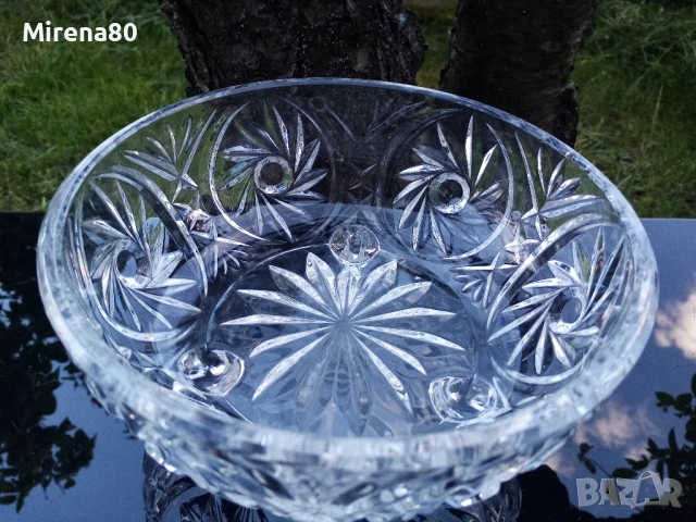 Полска кристална купа, снимка 3 - Антикварни и старинни предмети - 54402785