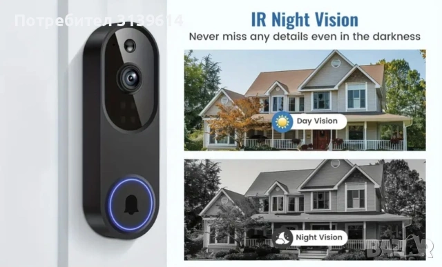 doorbell wireless 1080p, снимка 4 - Други - 54959215