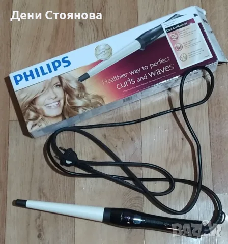 Маша Philips Care CurlControl HP861800, керамична, 200 градуса, Черна, снимка 4 - Друга електроника - 55434470